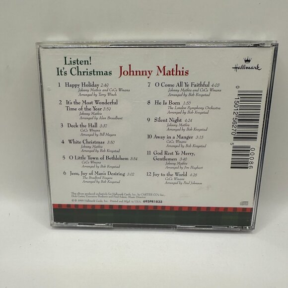 Listen Its Christmas Johnny Mathis CeCe Winans CD 1999 Album Hallmark Music - Picture 2 of 4